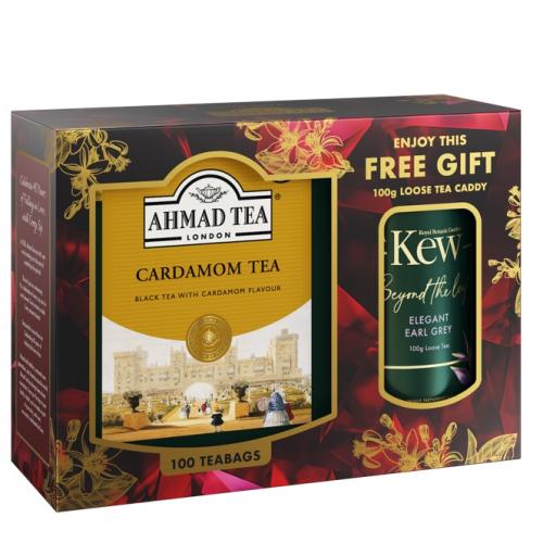 100 Tagged t/b Cardamom + 100g KEW Elegant Earl Grey