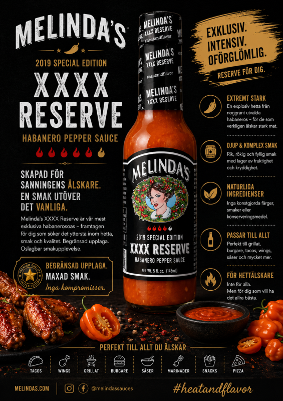 Melinda's XXXX Reserve Habanero Pepper Sauce (148ml)