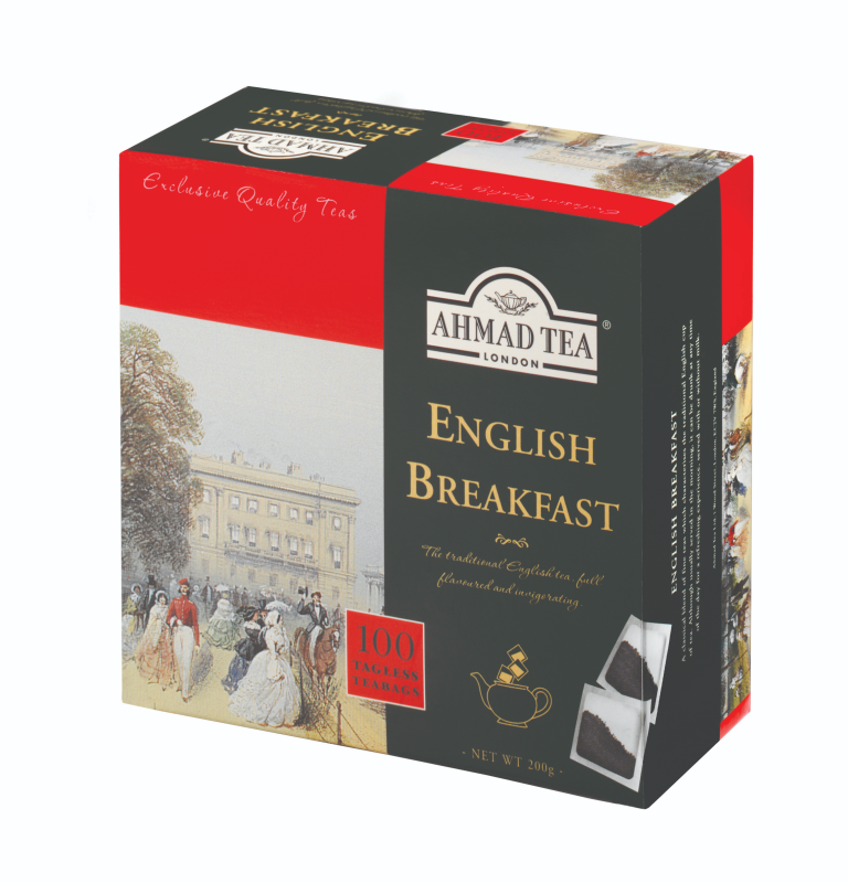 AHMAD TEA English Breakfast (100 tagless tepåsar)
