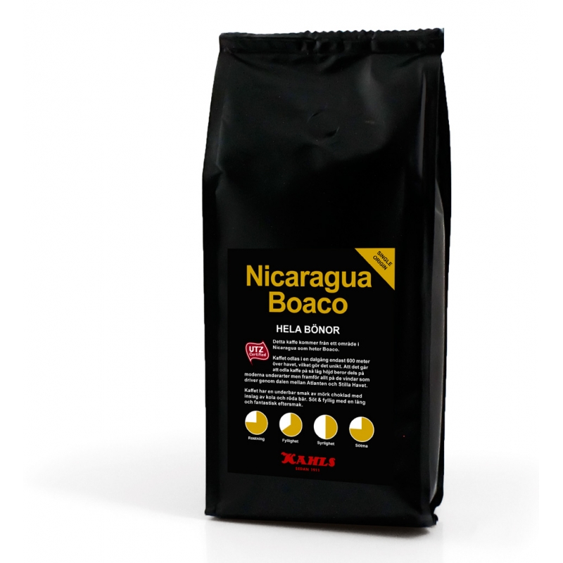 Nicaragua Boaco 250 g Helt Kaffe ( UTZ )