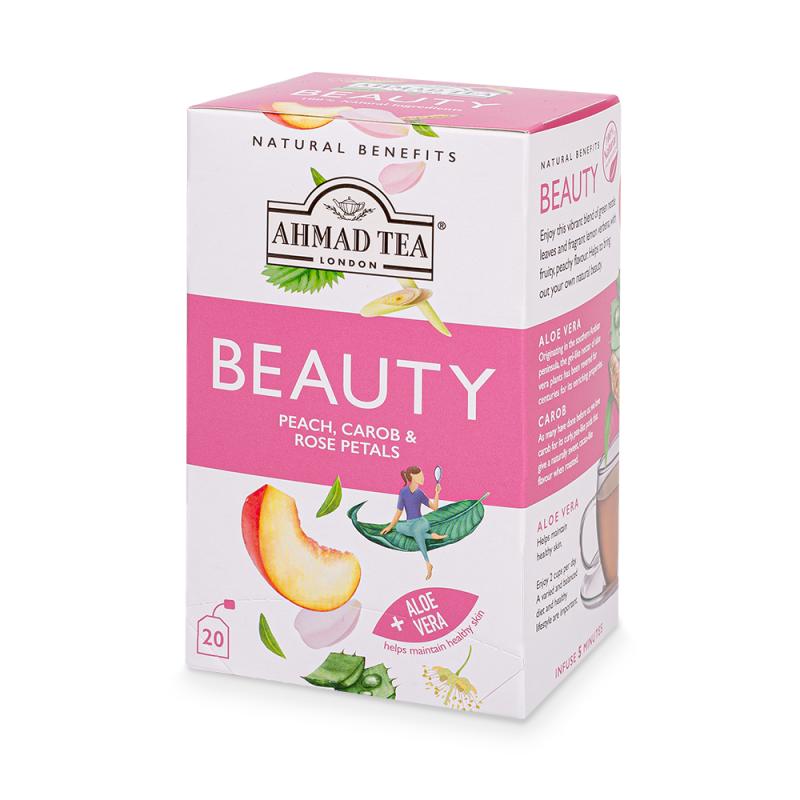 AHMAD TEA "BEAUTY" Peach, Carob & Rose Petals (20 tepåsar)