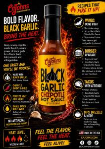 CaJohn's Black Garlic Chipotle Hot Sauce (148ml)