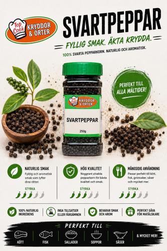 GC Svartpepparkorn (225g)