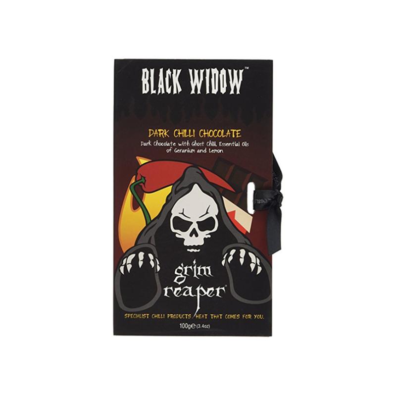 Black Widow™ Ghost Chilli Dark Chocolate Bar 70% Cocoa (100g)