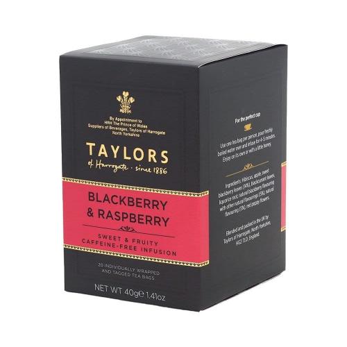 Taylors of Harrogate Blackberry & Raspberry 20 Envelope Tea Bags