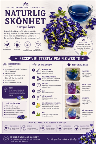 Blått te / Butterfly Pea Flower Tea (50g)