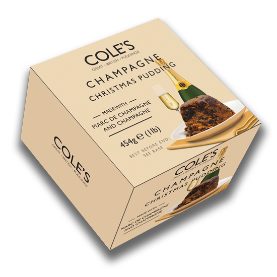 COLE'S CHAMPAGNE CHRISTMAS PUDDING 454g