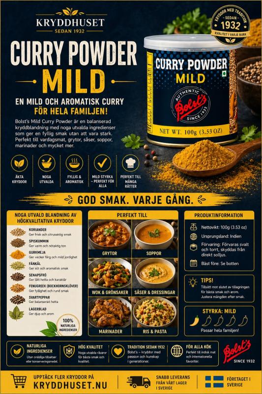 Bolst's MILD Curry Powder