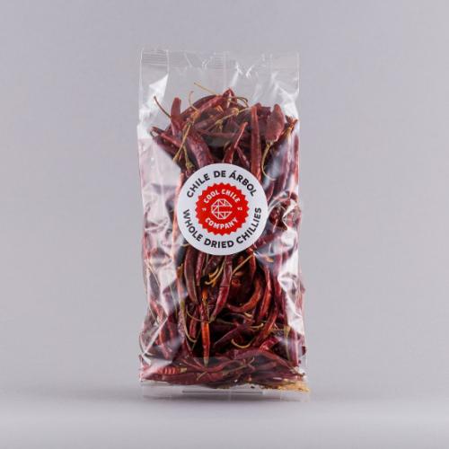 COOL CHILE Mexican De Arbol Chillies (100g)