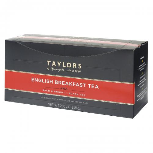 Taylors of Harrogate English Breakfast  100 teabags Tags