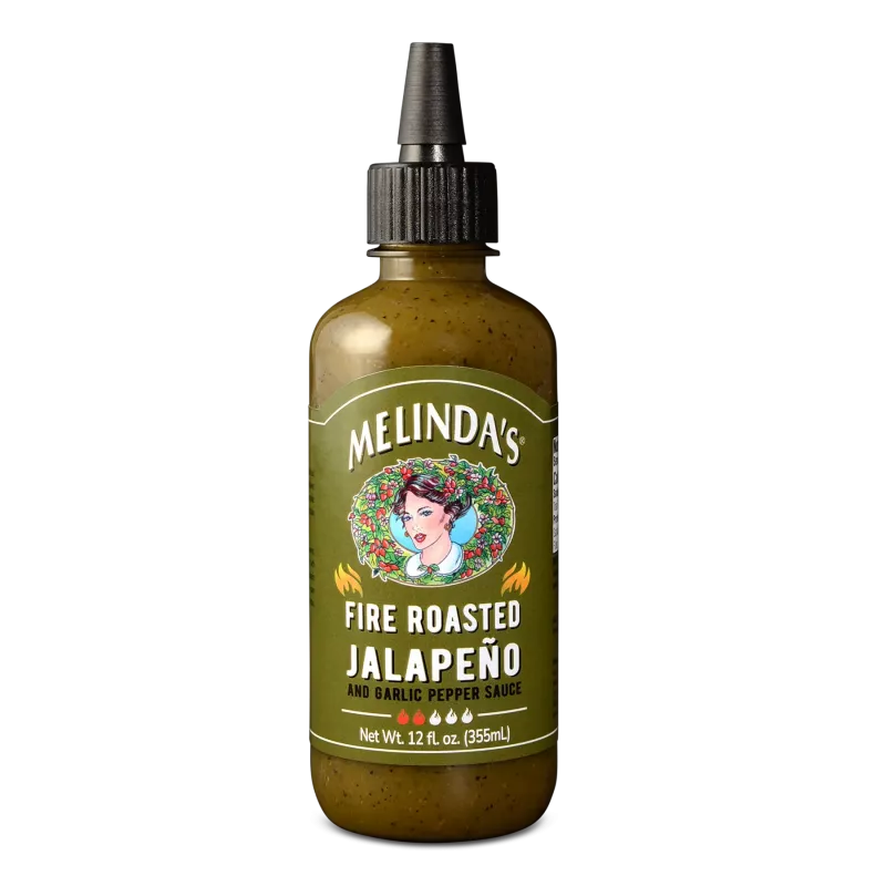 Melinda’s Fire Roasted Jalapeño & Garlic Pepper Sauce (355ml)