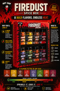 Hot Chip Firedust Gift Set of Spice Mixes (8 smaker)