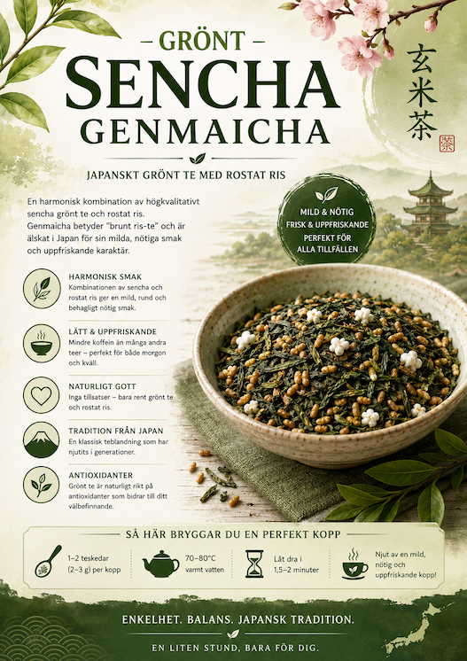 Grönt – Sencha Genmaicha (200g)