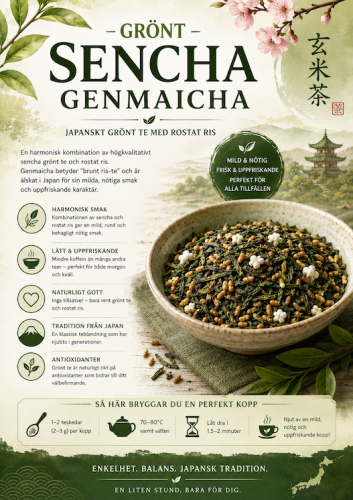 Grönt – Sencha Genmaicha (200g)