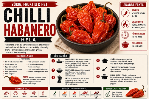 Cool Chile Whole Dried Habanero Chillies (100g)