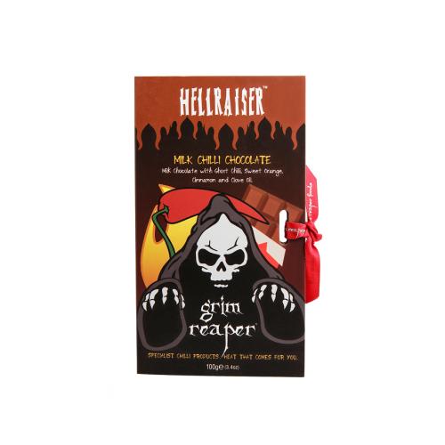 Hellraiser™ Ghost Chilli Milk Chocolate Bar 33.6% Cocoa (100g)