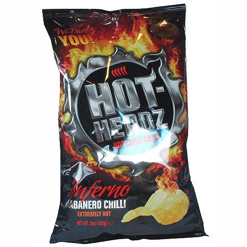 HOT-HEADZ! HABANERO INFERNO CHIPS 60G BAGS