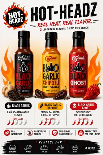 CaJohn's Black Garlic Hot Sauce 3-Pack