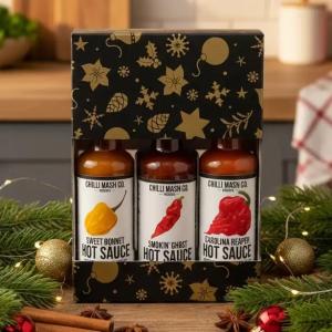 Hot Sauce Trio | 3x 150ml | Chilli Mash Company | Mild To Wild | Gift Boxed