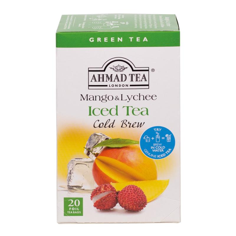AHMAD TEA Mango & Lychee Cold Brew Iced Green Tea (20 tepåsar)