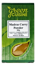 Green Cuisine Curry Pulver Madras 50gr ​(Pack of 6)