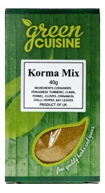 Green Cuisine Korma Curry Pulver 40gr  ​(Pack of 6)