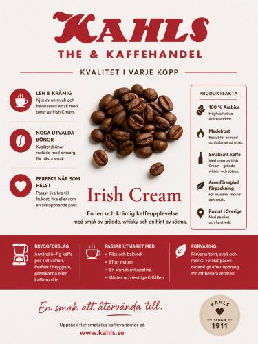 Irish Cream - Smaksatt kaffe (hela bönor, 250g)