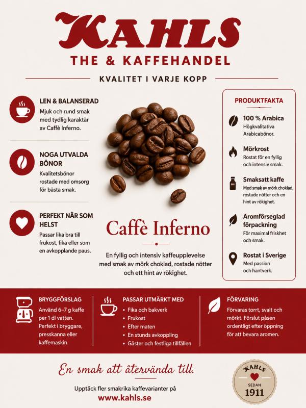 Caffè Inferno Kaffe (hela bönor, 250g)