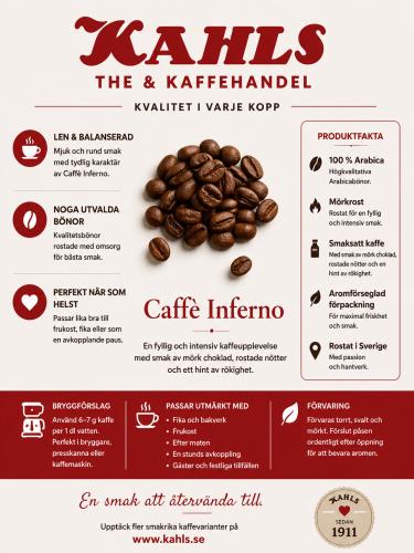 Caffè Inferno Kaffe (hela bönor, 250g)