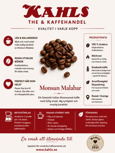 Monsun Malabar Kaffe (hela bönor, 250g)