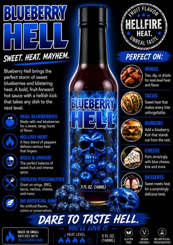 Hellfire Blueberry Hell Hot Sauce (148ml)