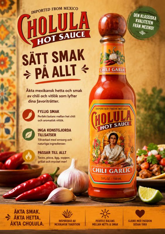 Cholula Chilli Garlic Hot Sauce (150ml)