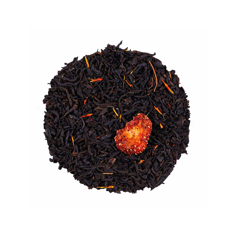 Te Svart Jordgubbste med blad (200g)