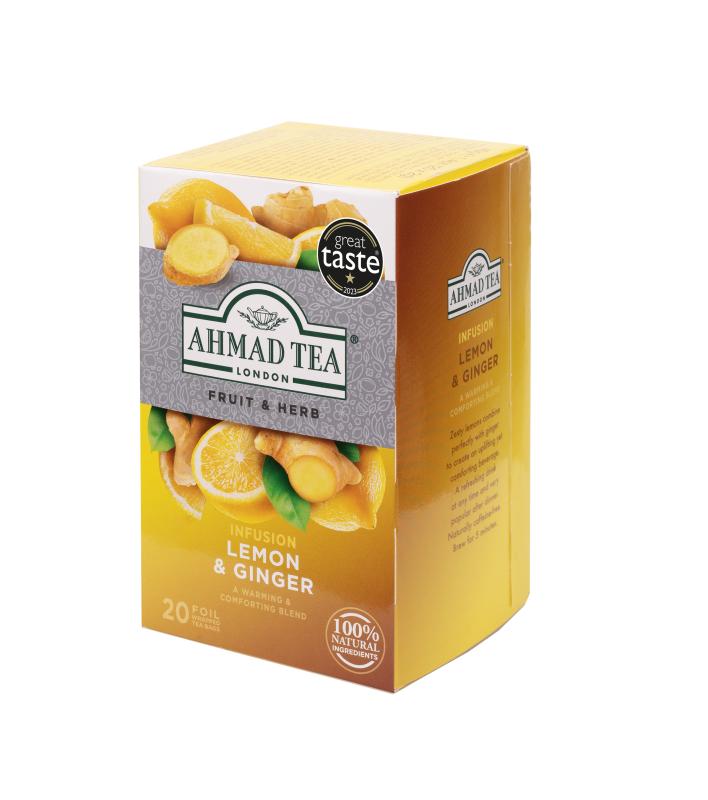 AHMAD TEA Lemon & Ginger (20 tepåsar)