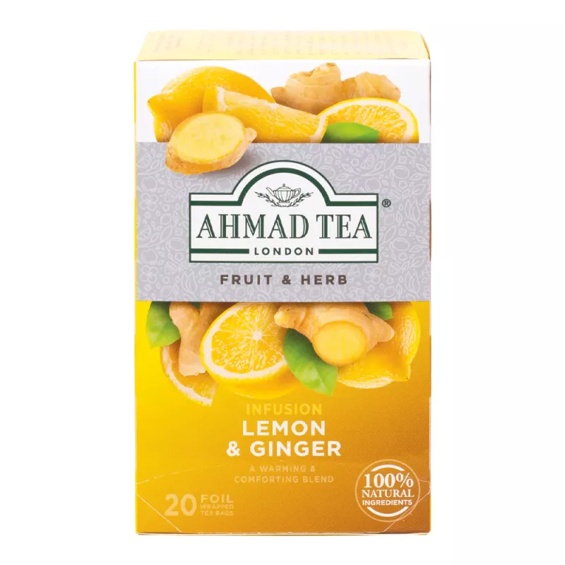 AHMAD TEA Lemon & Ginger (20 tepåsar)