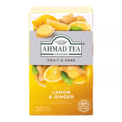 AHMAD TEA Lemon & Ginger (20 tepåsar)