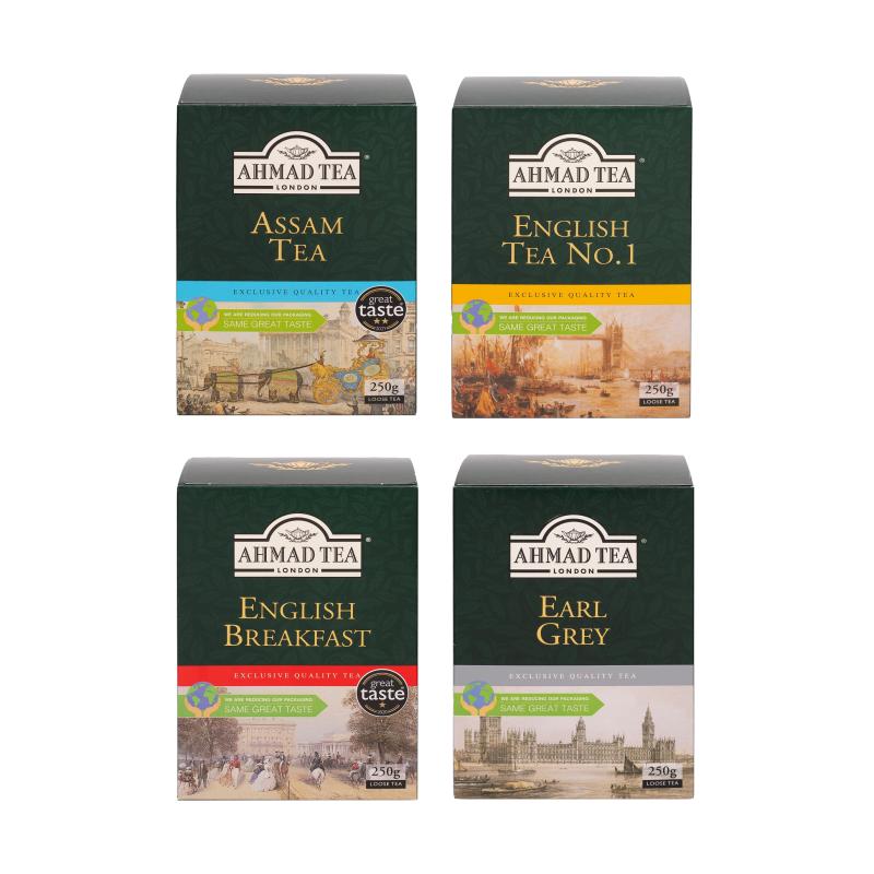 AHMAD TEA Loose Tea Bundle (lösvikt, 4x250g)
