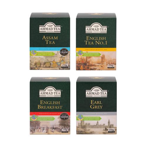 AHMAD TEA Loose Tea Bundle (lösvikt, 4x250g)