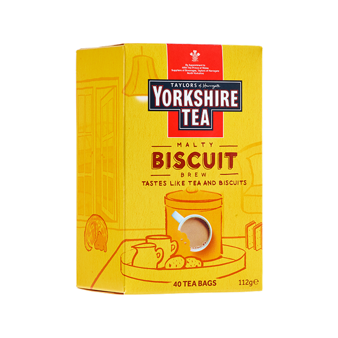 Yorkshire Tea Malty Biscuit Brew (40 tepåsar)