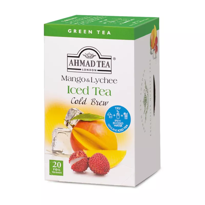 AHMAD TEA Mango & Lychee Cold Brew Iced Green Tea (20 tepåsar)