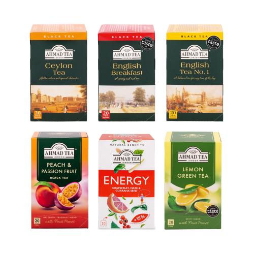 AHMAD TEA Morning Tea Bundle (6x20 tepåsar)