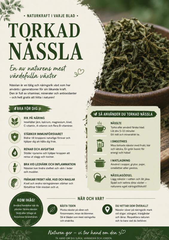 ​  Torkad nässla (Brännässla) 50gr