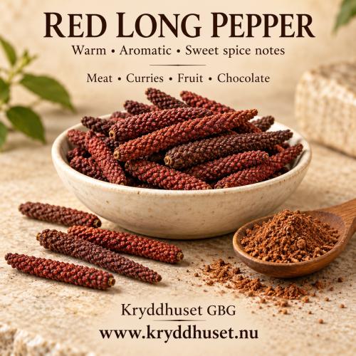 ​Lång Röd Peppar, Kambodia 50gr​