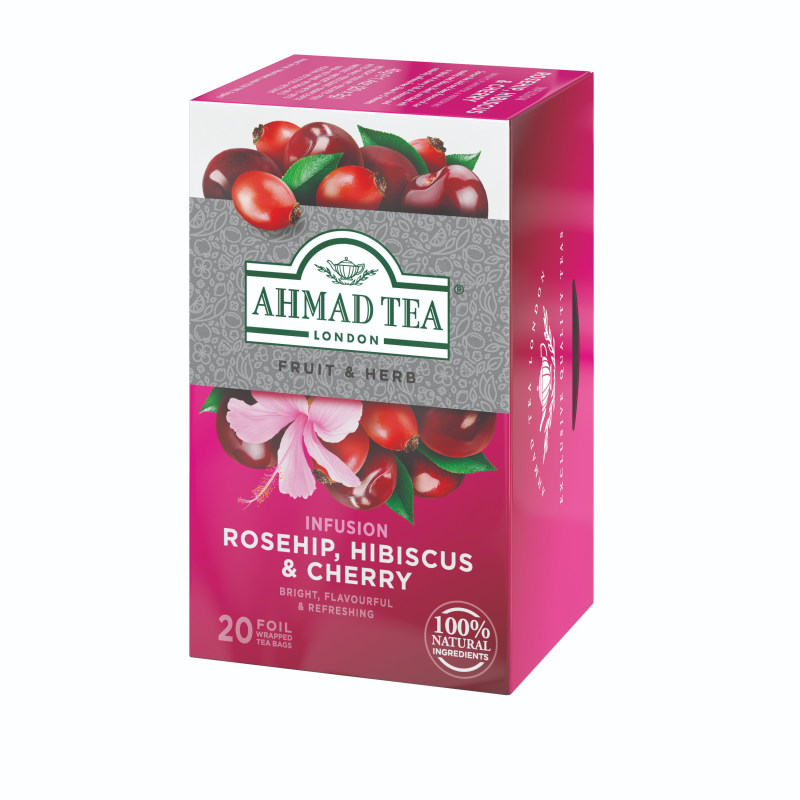 AHMAD TEA Rosehip, Hibiscus & Cherry (20 tepåsar)