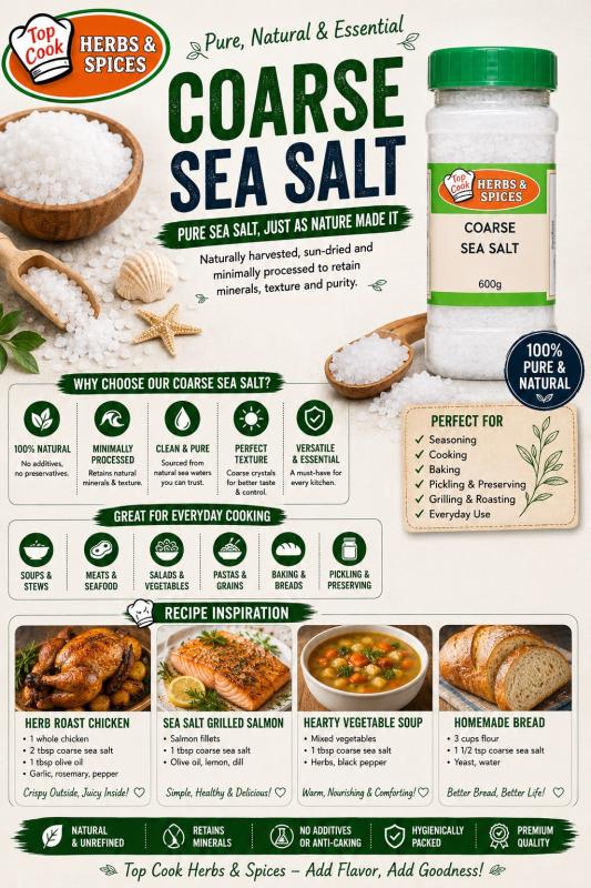 GC Havssalt, Grovmalet / Coarse Sea Salt (600g)