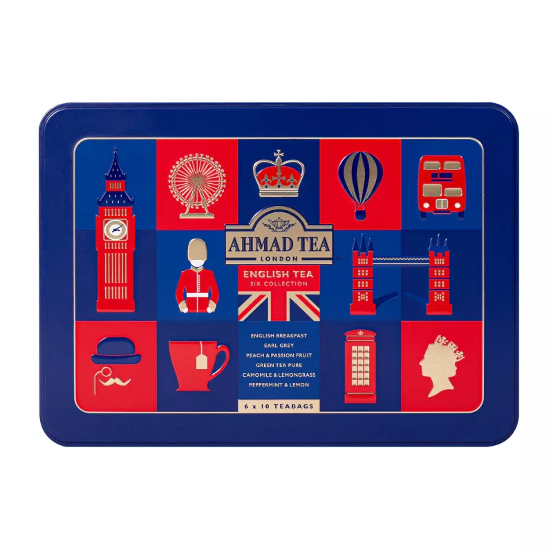 AHMAD TEA English Tea Six Collection Caddy (6x10 tepåsar)