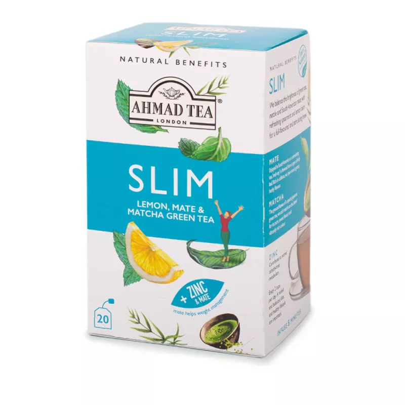 AHMAD TEA "SLIM" Lemon, Mate & Matcha Green Tea (20 tepåsar)