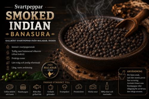 Svartpeppar Smoked Indian BANASURA 50gr
