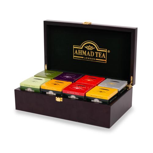 AHMAD TEA Keeper Wooden Compartment Box