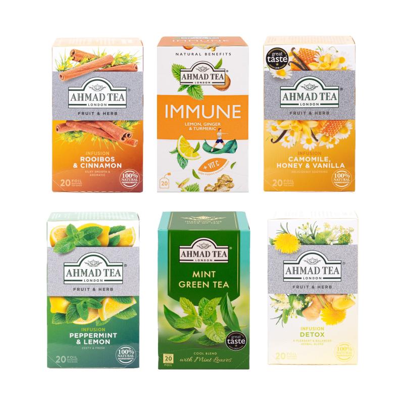 AHMAD TEA Wellness Bundle (6x20 tepåsar)